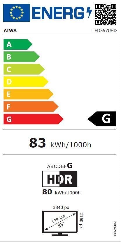 Aiwa LED557UHD цена и информация | Telerid | kaup24.ee