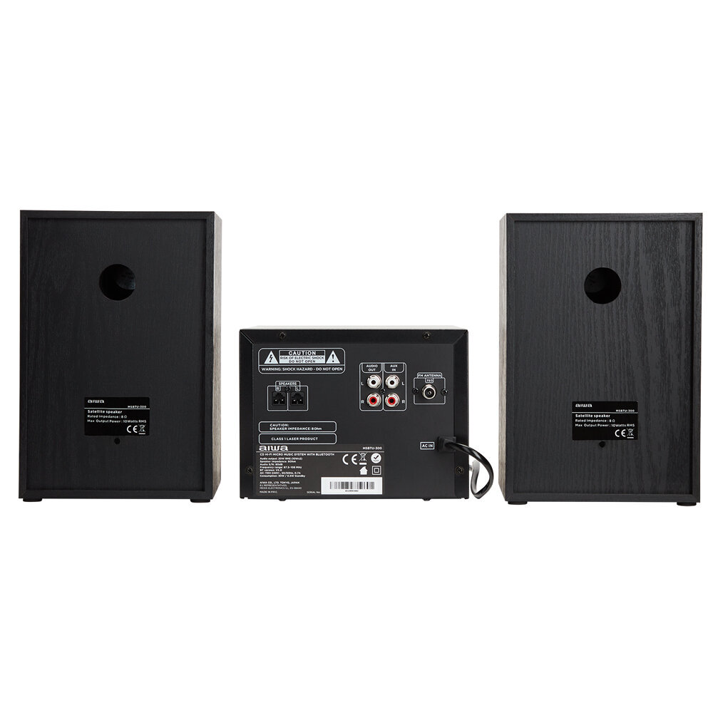Kodune audio mikrosüsteem Aiwa MSBTU-300 black hind ja info | Muusikakeskused | kaup24.ee