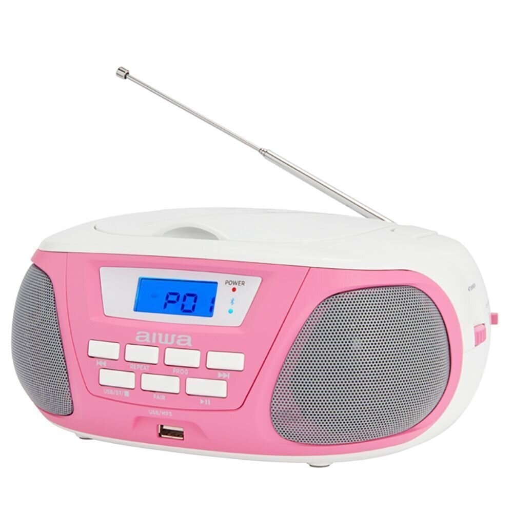 Magnetoola Aiwa BBTU-300PK pink/white hind ja info | Raadiod, magnetoolad | kaup24.ee