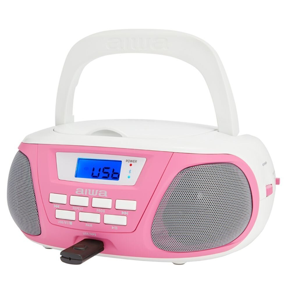 Magnetoola Aiwa BBTU-300PK pink/white hind ja info | Raadiod, magnetoolad | kaup24.ee