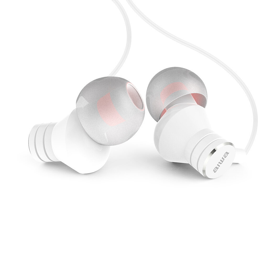 Juhtmega kõrvasisesed kõrvaklapid Aiwa ESTM-50WT white цена и информация | Kõrvaklapid | kaup24.ee
