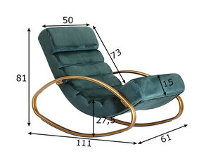 Kресло-качалка Relax, зелёная цена и информация | Кресла | kaup24.ee
