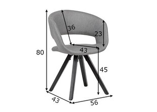 Обеденный стул Retro, серый цена и информация | Стулья для кухни и столовой | kaup24.ee