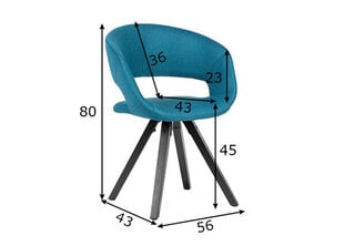Обеденный стул Retro, синий цена и информация | Стулья для кухни и столовой | kaup24.ee