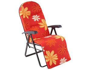 Кресло-лежак Galaxy Plus, красный/разноцветный цена и информация | Лежаки | kaup24.ee