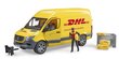 Bruder MB Spirinter DHL koos kulleriga цена и информация | Poiste mänguasjad | kaup24.ee