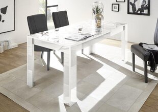 Раскладной обеденный стол Prisma 137-185x90 см, белый цена и информация | Комплекты мебели для столовой | kaup24.ee
