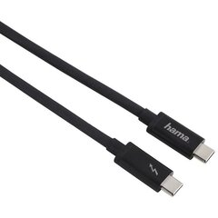 Kaabel Hama USB-C Thunderbolt 3 > USB-C pistik 5A 100W (1 m) цена и информация | Кабели и провода | kaup24.ee
