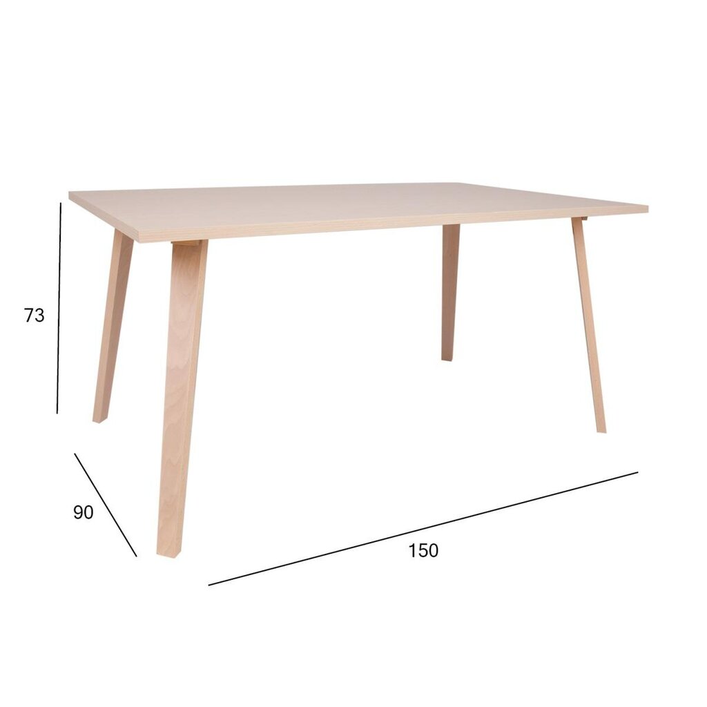 Söögilaud Adora 150x90 cm, hele pöök hind ja info | Köögi- ja söögilauad | kaup24.ee