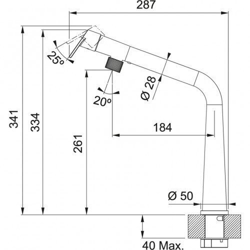 Segisti Franke ICON, 115.0625.187, kangsegisti, must matt цена и информация | Köögisegistid | kaup24.ee