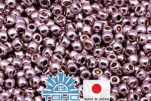 Бисер TOHO® Seed Beads PermaFinish - сиреневый оцинкованный TR-11-PF554 11/0 (2,2 мм) 10 г. цена и информация | Принадлежности для изготовления украшений, бисероплетения | kaup24.ee