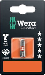 Насадка Wera Impaktor  PH2 25mm, 851/1 IMP DC, розничная упаковка цена и информация | Механические инструменты | kaup24.ee