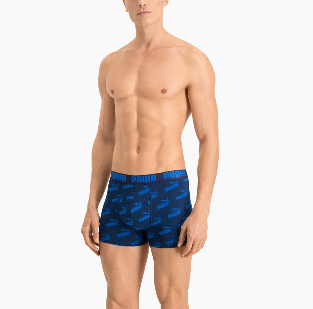 Trikotaažist Alusriided Puma Men Aop Boxer Blue 935054 02/XL цена и информация | Meeste aluspesu | kaup24.ee