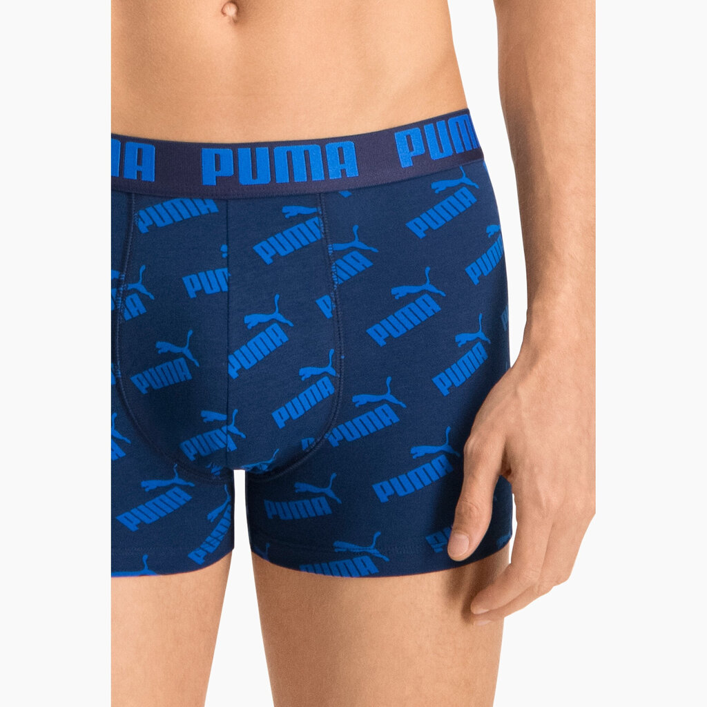 Trikotaažist Alusriided Puma Men Aop Boxer Blue 935054 02/XL hind ja info | Meeste aluspesu | kaup24.ee