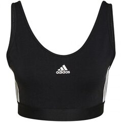 Женский спортивный бюстгальтер Adidas Essentials 3-Stripes W GS1343, черный цена и информация | Спортивная одежда женская | kaup24.ee