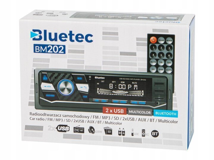 Automakk Bluetec BM202, 2x USB hind ja info | Autoraadiod, multimeedia | kaup24.ee