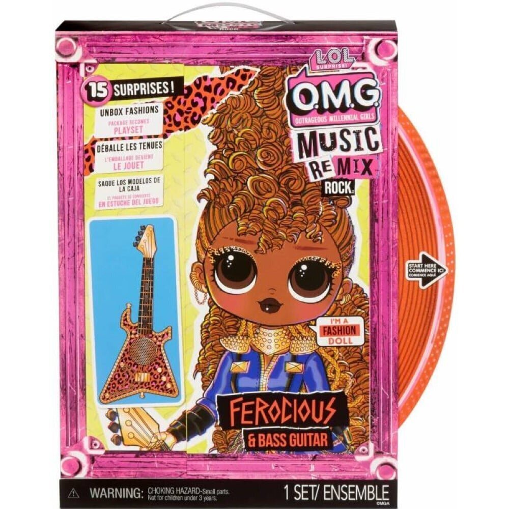 LOL Surprise! OMG Music ReMix Rock - Ferocious & Bass Guitar hind ja info | Tüdrukute mänguasjad | kaup24.ee