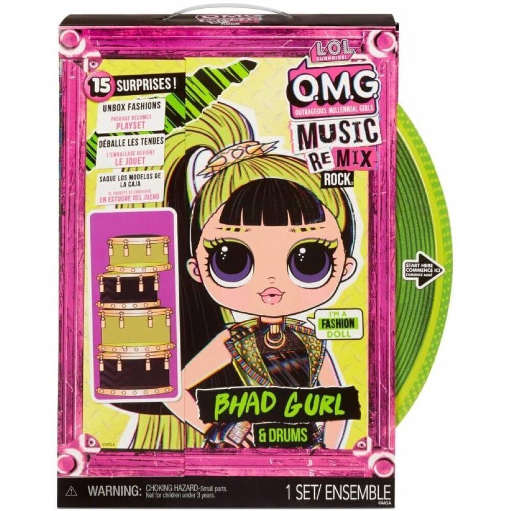 LOL Surprise! OMG Music ReMix Rock - Bhad Gurl & drums цена и информация | Tüdrukute mänguasjad | kaup24.ee