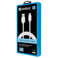 Sandberg 136-15, USB-A/USB-C, 1 m цена и информация | Borofone 43757-uniw | kaup24.ee