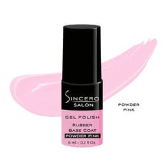 Kummist aluslakk SINCERO SALON, Powder pink, 6ml цена и информация | Лаки для ногтей, укрепители для ногтей | kaup24.ee