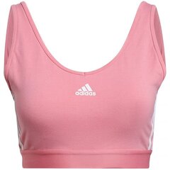 Женский спортивный бюстгальтер Adidas Essentials 3-Stripes W H10189, розовый цена и информация | Спортивная одежда женская | kaup24.ee