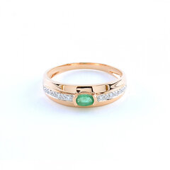 Kuldsõrmus smaragdi ja briljantidega ZGR0024321DE hind ja info | Sõrmused | kaup24.ee