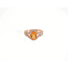 Золотое кольцо с цитрином и цирконами ZGT143015013C цена и информация | Кольцо | kaup24.ee