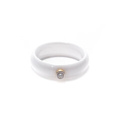 Белое керамическое кольцо с бриллиантами ZGYX00455R5YD цена и информация | Кольцо | kaup24.ee