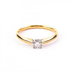 Золотое кольцо с бриллиантом ZGRC0168DIH цена и информация | Кольцо | kaup24.ee
