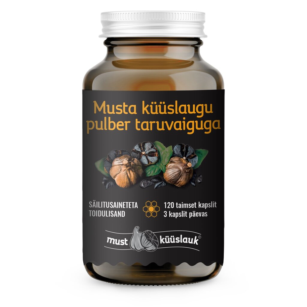 Musta küüslaugu pulber taruvaiguga hind ja info | Vitamiinid, toidulisandid, preparaadid tervise heaoluks | kaup24.ee