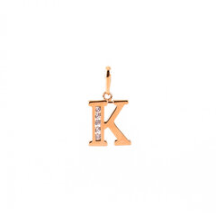Золотой кулон буква ''К'' ZKJP62887-CZ-K цена и информация | Украшения на шею | kaup24.ee