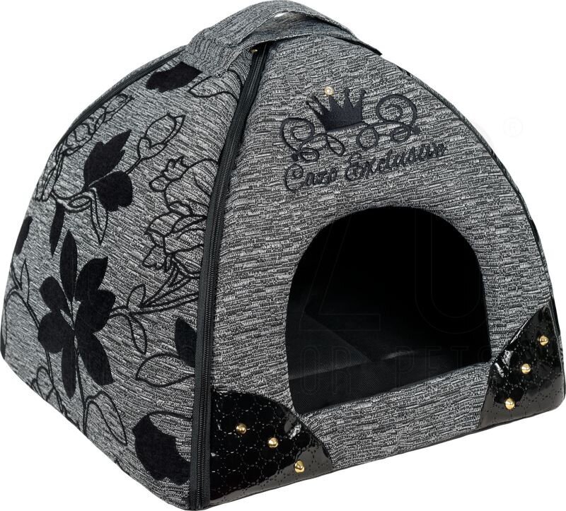 Cazo Pet House Noir hall pesa lemmikloomale 47x46x40cm hind ja info | Pesad, kuudid | kaup24.ee