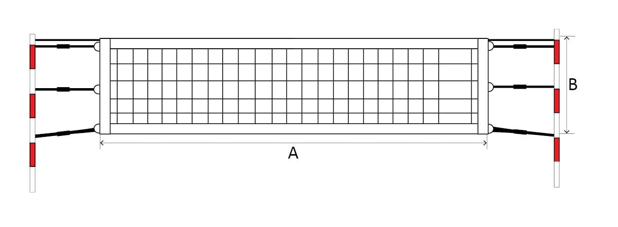 Rannatennise võrk Pokorny Sport, 9,5x1 m, 45x45x3 mm hind ja info | Välitennise tooted | kaup24.ee