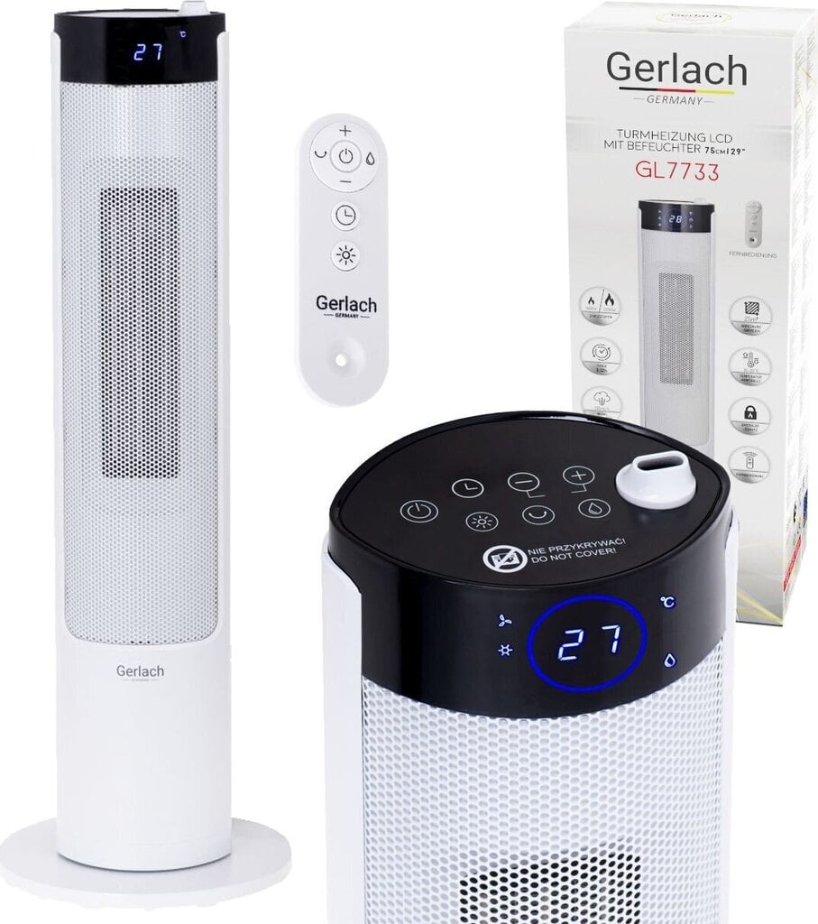 Gerlach Tower heater with Humidifier GL цена и информация | Küttekehad | kaup24.ee