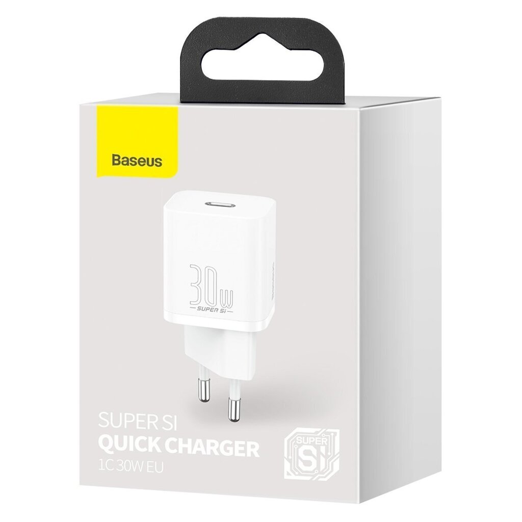 Baseus Super Si Quick Charger 1C 30W (white) цена и информация | Mobiiltelefonide laadijad | kaup24.ee