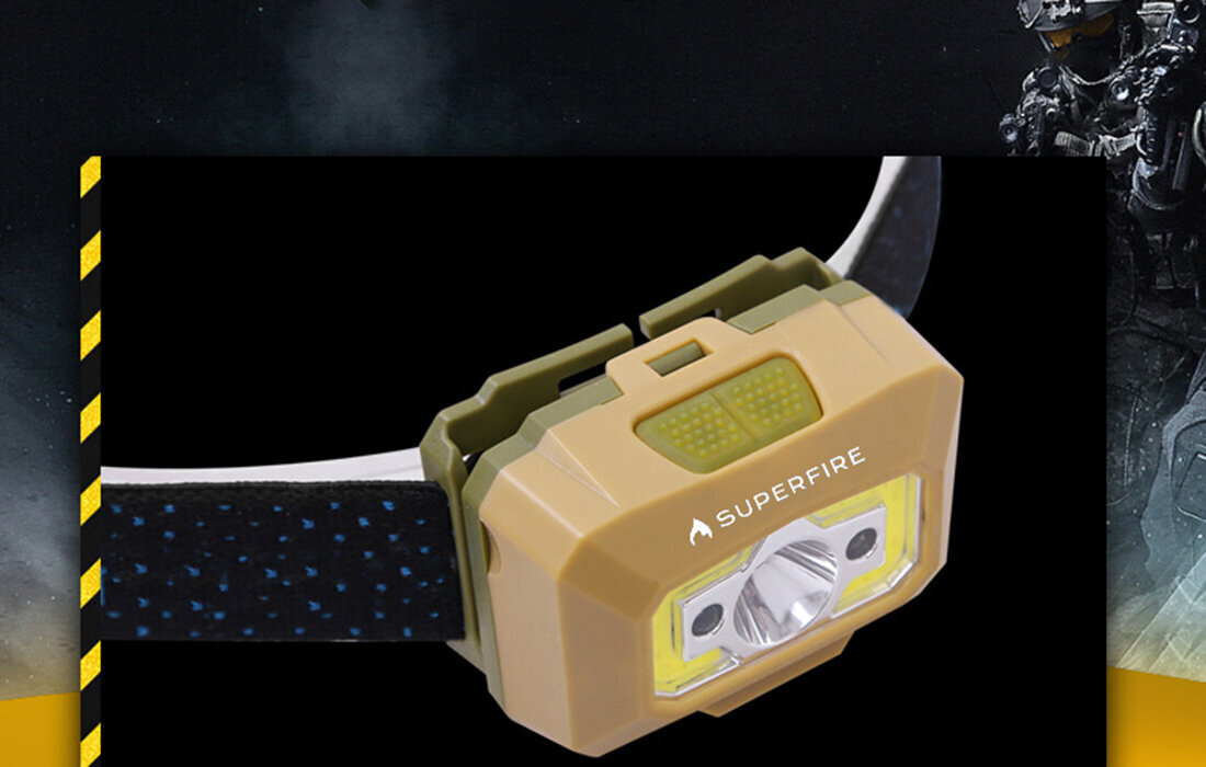 Taskulamp läheduslülitiga Superfire X30, USB, 500lm, 130m hind ja info | Taskulambid, prožektorid | kaup24.ee