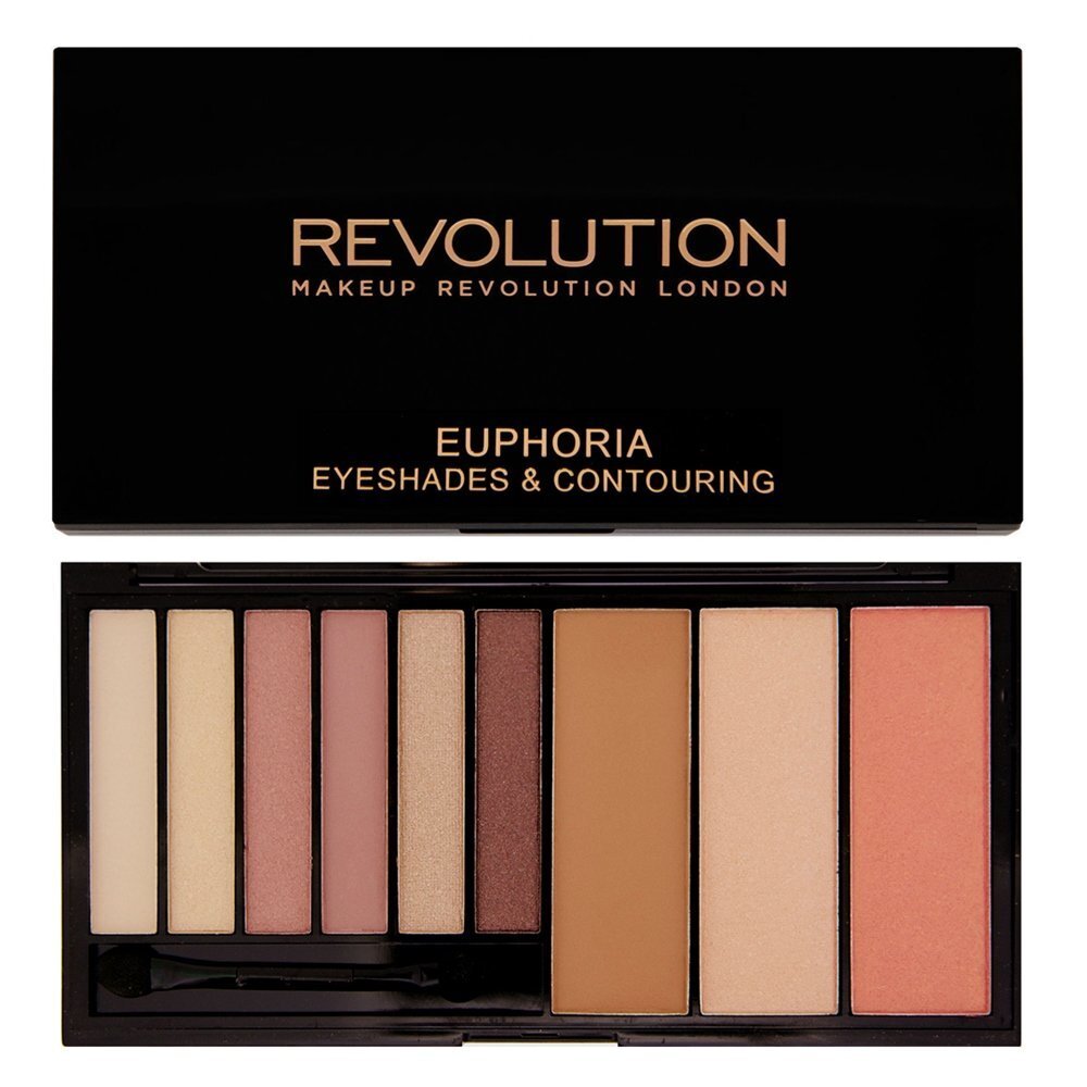 Näo kontuurimis- ja lauvärvipalett Makeup Revolution London Euphoria 18 g, Bare цена и информация | Ripsmetušid, lauvärvid, silmapliiatsid, seerumid | kaup24.ee