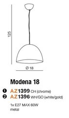 Azzardo светильник Modena 18 AZ1399 цена и информация | Потолочный светильник, 38 x 38 x 24 см | kaup24.ee