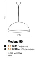 Azzardo светильник Modena 50 AZ1401 цена и информация | Люстры | kaup24.ee