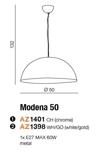 Rippvalgusti Azzardo Modena 50 AZ1401 цена и информация | Rippvalgustid | kaup24.ee