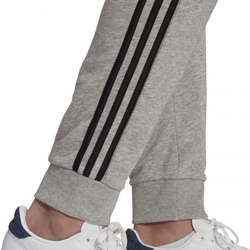 Meeste spordipüksid, Adidas Essentials Tapered Cuff 3 Stripes M GK8889, halli värvi цена и информация | Meeste spordiriided | kaup24.ee