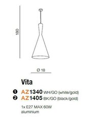 Laelamp Azzardo Vita AZ1340 hind ja info | Rippvalgustid | kaup24.ee