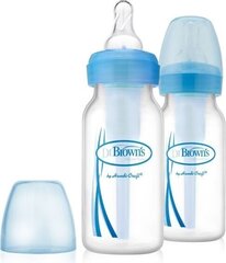 Бутылочки DR. BROWN'S OPTIONS+, узкое горлышко, 120 мл, синий цвет, SB42405 цена и информация | Бутылочки и аксессуары | kaup24.ee