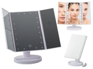 Kosmeetiline peegel LED -valgustusega hind ja info | Meigikotid, lauapeeglid | kaup24.ee