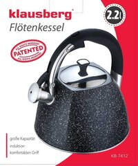 Veekeetja vilega KLAUSBERG 2,2L KB-7412 цена и информация | Чайники, кофейники | kaup24.ee