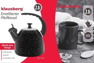 ENAMELEERITUD VEEKILP 2,8L KLAUSBERG KB-7459 цена и информация | Чайники, кофейники | kaup24.ee