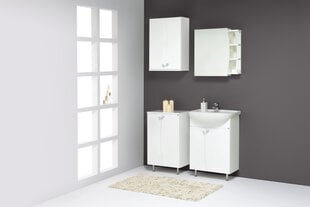 Нижний шкафчик для ванной комнаты с раковиной Elza EA60-3, белый цена и информация | Шкафчики для ванной | kaup24.ee
