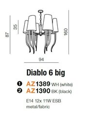 Azzardo светильник Diablo 6 Big AZ1389 цена и информация | Люстры | kaup24.ee