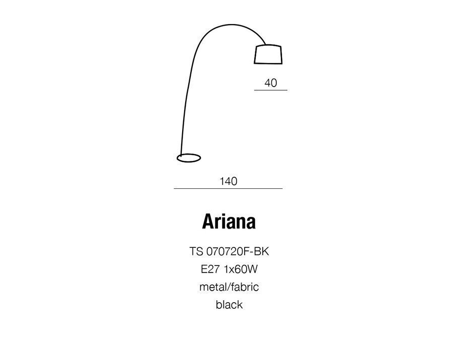 Põrandalamp Azzardo Ariana цена и информация | Põrandalambid | kaup24.ee