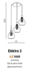 Azzardo подвесной светильник AZ1688 Elektra 3 цена и информация | Люстры | kaup24.ee